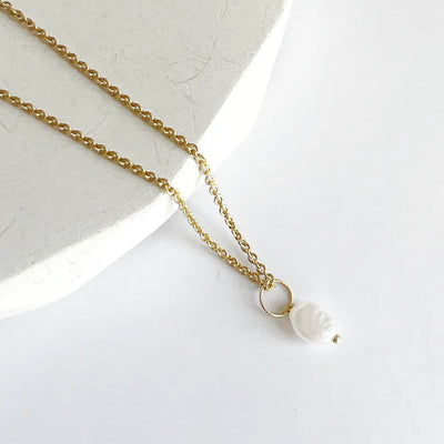 Delicate Single Pearl Necklace